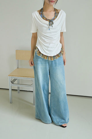 washed wide jeans