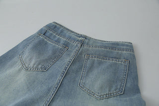 washed wide jeans
