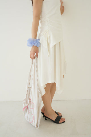 pleated slip dress
