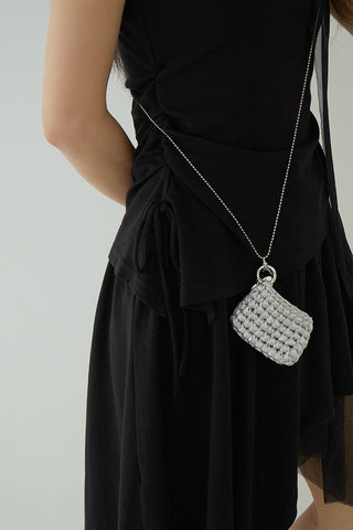 pleated slip dress