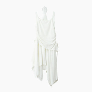 pleated slip dress