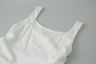 pleated slip dress