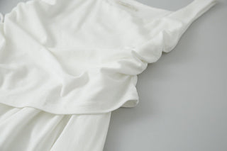 pleated slip dress