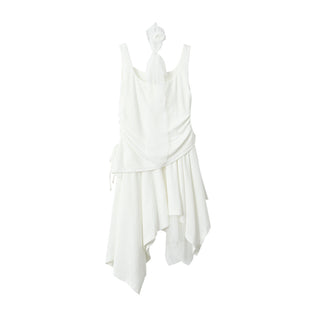 pleated slip dress