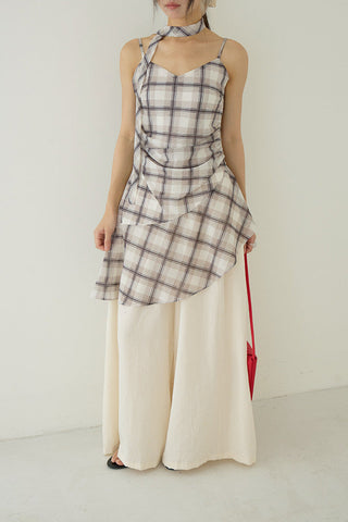 plaid slip dress