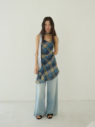 plaid slip dress