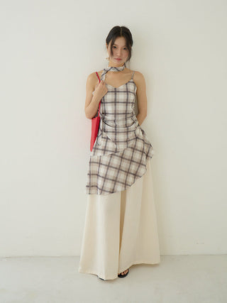 plaid slip dress