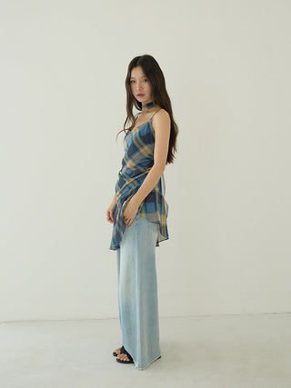 plaid slip dress