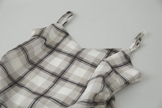 plaid slip dress