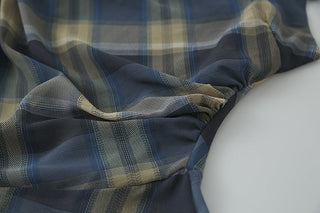 plaid slip dress