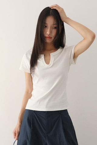 lace V-neck top