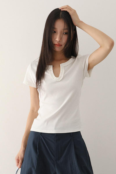 lace V-neck top