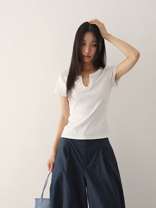 lace V-neck top