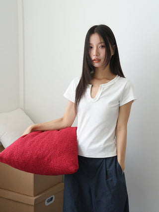 lace V-neck top
