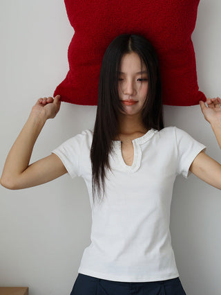lace V-neck top