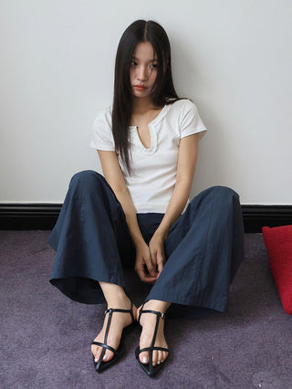lace V-neck top