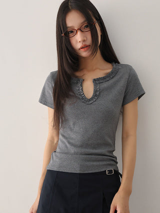 lace V-neck top