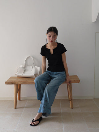 lace V-neck top