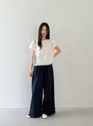 crochet round neck