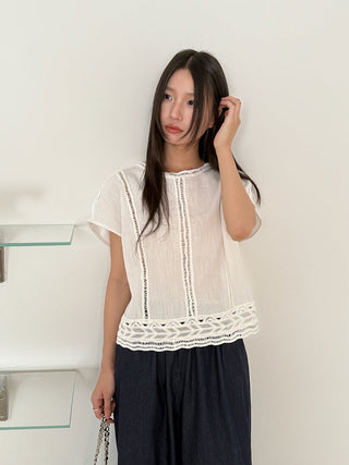 crochet round neck