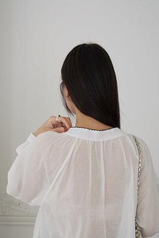 embroidered airy top