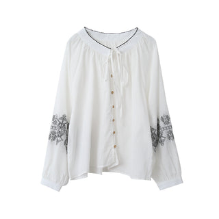 embroidered airy top