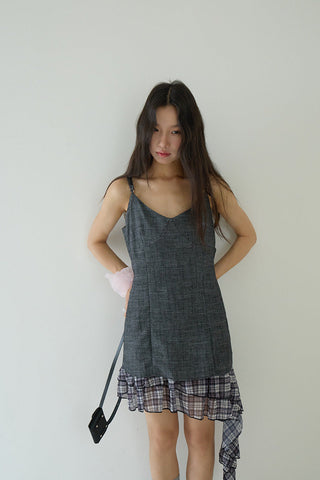 plaid suspender skirt