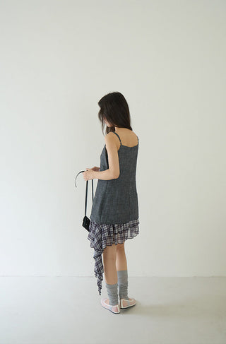 plaid suspender skirt