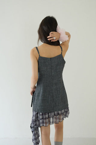 plaid suspender skirt