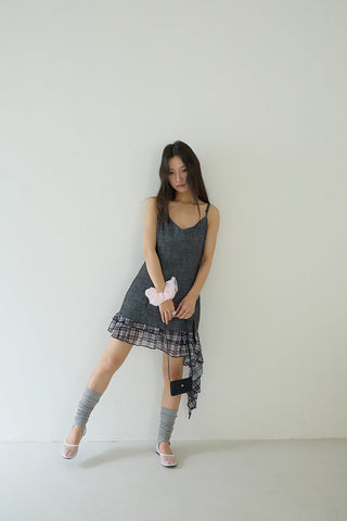 plaid suspender skirt