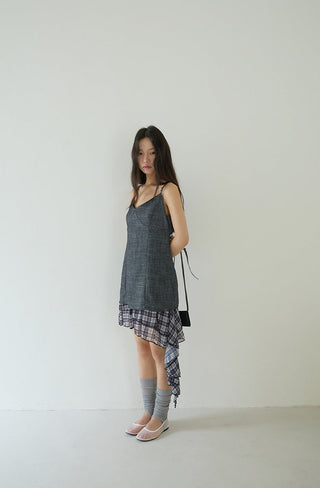 plaid suspender skirt