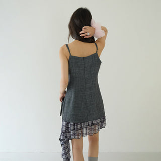plaid suspender skirt