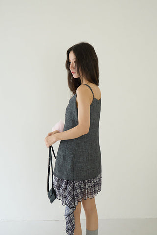 plaid suspender skirt