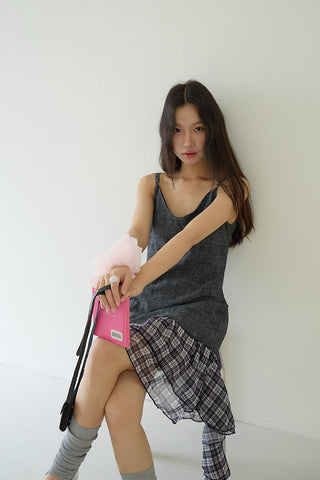 plaid suspender skirt