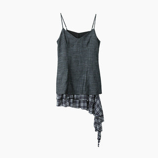 plaid suspender skirt