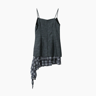 plaid suspender skirt