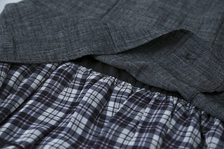 plaid suspender skirt