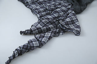 plaid suspender skirt