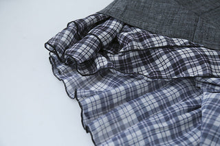 plaid suspender skirt