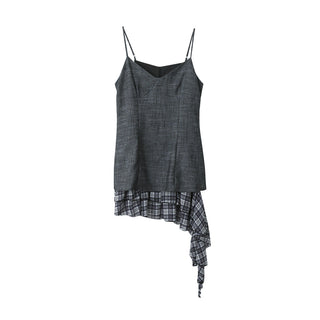 plaid suspender skirt