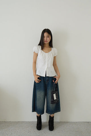 bubble sleeve top