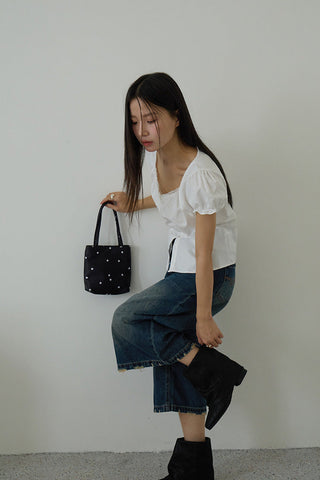 bubble sleeve top