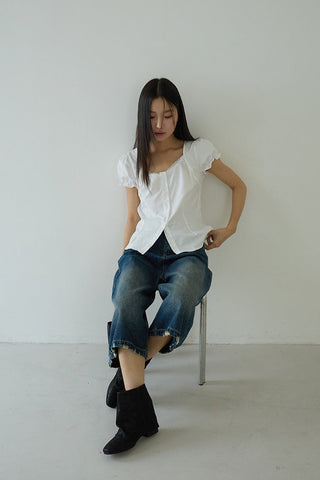 bubble sleeve top