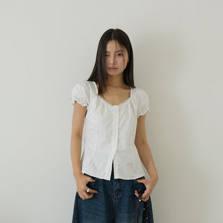 bubble sleeve top