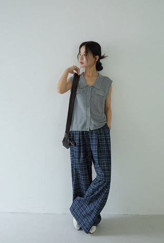 linen polo Top