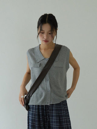 linen polo Top