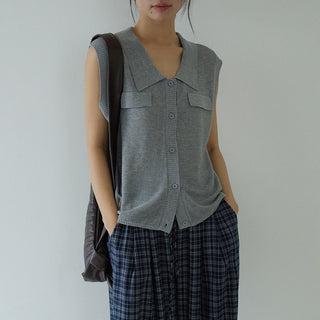 linen polo Top