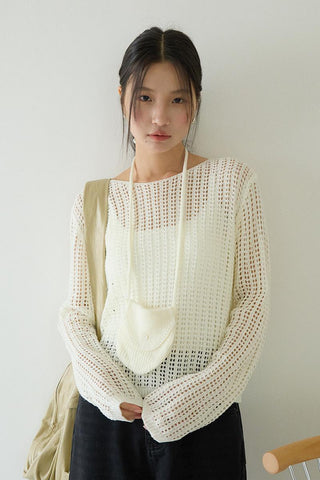 textured mesh sweater