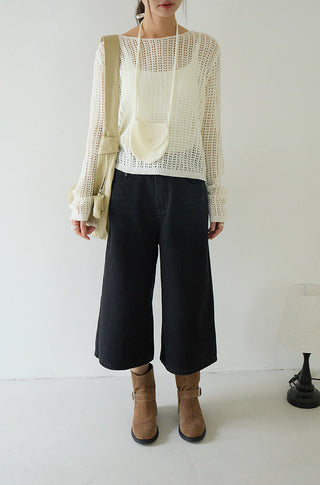 textured mesh sweater