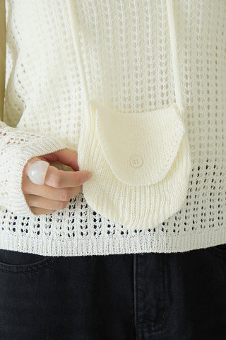 textured mesh sweater